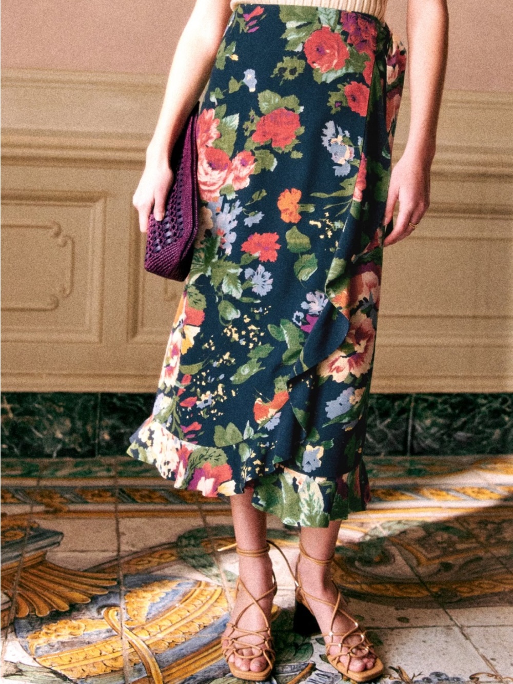 Sezane Melanie Skirt Trianon Print - Size 4